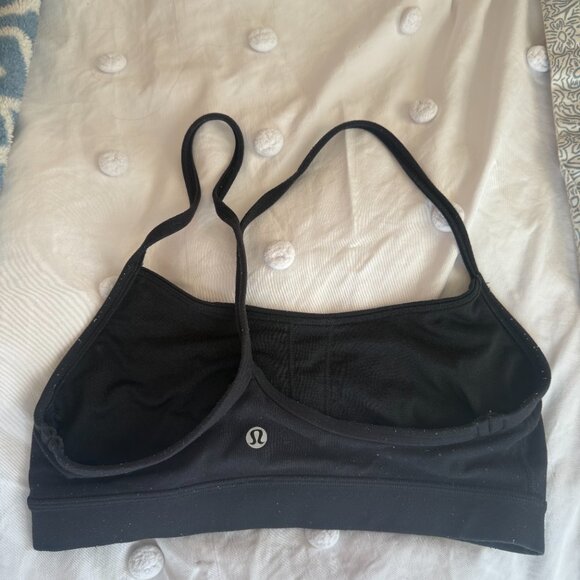 Size 6 Black flow Y nulu lululemon bra - Picture 3 of 3